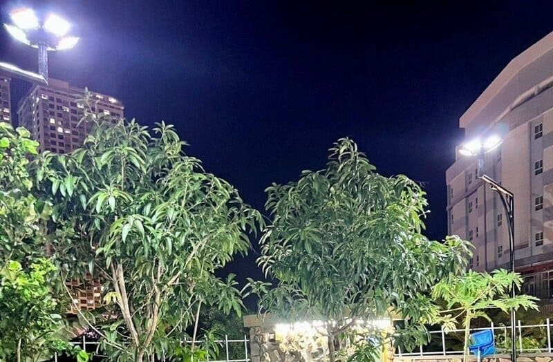 Đèn phong cách UFO tỏa sáng lung linh trong đêm